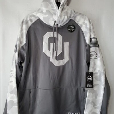 Oklahoma Sooners OU Sweatshirt OHT Military Appreciation Men’s Large Grey NWT  - Image 1 of 4