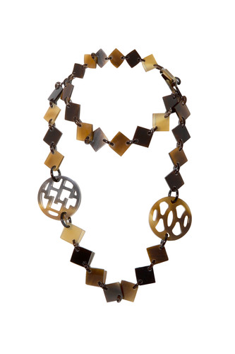 HERMÈS Collana Lena Lacca Marrone