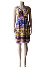 Single Halter Dress 100% Silk Multicolor Floral Size Medium New With Tags