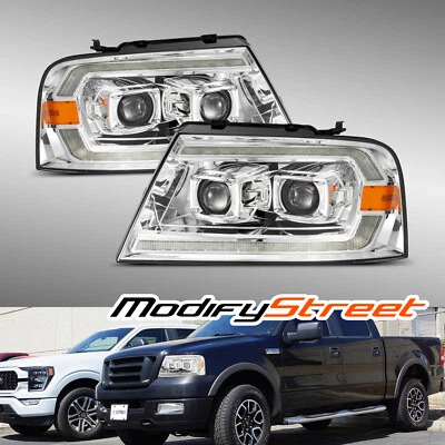 Fit 04-08 Ford F150/06-08 Lincoln Mark LT LUXX-Series Projector Headlights Foto 1 de 4