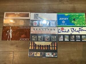 UK & Jersey, CI, x 7 Presentation Packs With Cellophane 1986-97, Immaculate