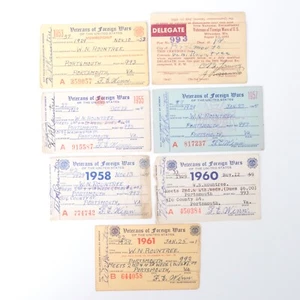 Lote De Colección De 7 Tarjetas Postales De Miembros De Veteranos De Guerras Extranjeras Portsmouth, Virginia - Imagen 1 de 2