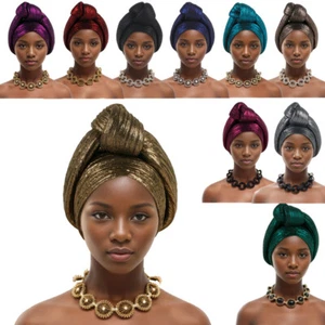 Mujer Africana Hijab Nudo Torcido Turbante Pata Auto Gele Aso Oke Boda Nigeriana - Imagen 1 de 22