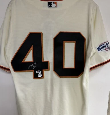 Madison Bumgarner Signed World Series 2014 SF Giants Jersey MVP Majestic PSA-DNA - Image 1 of 4