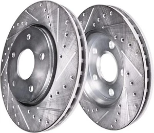 Rotores de freno de disco ranurados perforados traseros de 11,81"" (300 mm) para Kia Cadenza 2018 2019 - Imagen 1 de 1