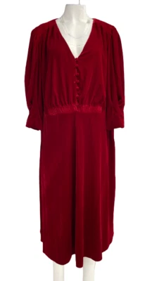 LAUREN RALPH LAUREN WOMEN'S RED LONG DRESS SIZE PLUS (20W) - Image 1 of 4