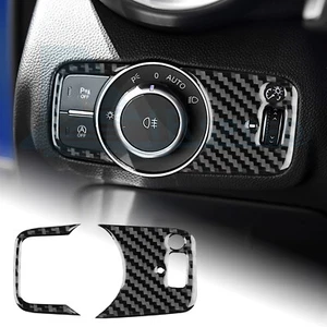 Para Alfa Romeo Giulia 15-16 Negro Fibra de Carbono Interruptor Marco Cubierta Borde - Imagen 1 de 9