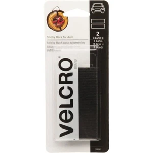 (6-2pk)-VELCRO 1-1/2 In. x 3-1/2 In. Bk Sticky Back Auto Hook & Loop Strip - Picture 1 of 1
