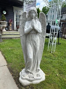 Rose Angel Concrete Statue 49" Tall - Picture 1 of 6