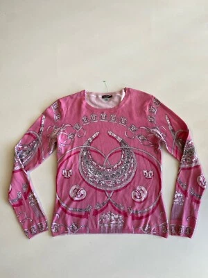 Suéter para mujer J. McLaughlin talla S tejido mezcla de algodón LS rosa Foto 1 de 4