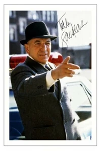 Telly Savalas Kojak anni 70 TV poliziotto show autografo stampa fotografica firmata A5 - Foto 1 di 1