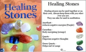 Healing Chakra Crystals  5 Stones Set Natural Healing Points FREE Keeping Pouch - Picture 1 of 1