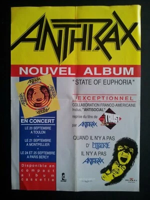 Métallica Black Sabbath Scorpions Anthrax Etc. Lot 6 Annonces/Billets Concerts - Photo 1/4