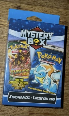 2024 MJ Holdings / POKEMON MYSTERY Sealed HANGER Box - 3 Booster Packs - Blue - - Image 1 of 4