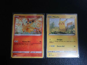 English Mcdonalds2022PikachuVictini Promo Retro Rare Pokemon Card Game - Picture 1 of 3