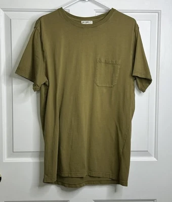 Camiseta Line of Trade Para Hombre Grande Manga Corta Cuello Redondo Caqui Verde Tostado LEER Foto 1 de 4