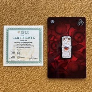 Lingote/Colgante Plata 925 De 10g Con Diseños Florales - ELIZABETH II One Dollar - Imagen 1 de 6