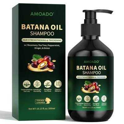 Batana Oil Shampoo Hair Growth, Strengthening, Thickening, Sulfate Free - 300ml - Image 1 of 4