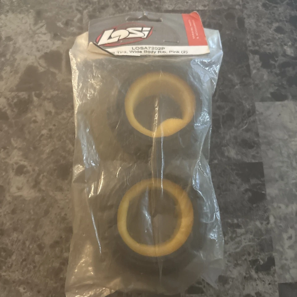 (B1) Neumáticos Losi LOSA7202P Delanteros Acanalados Cuerpo Ancho con Espuma ROSA A-7202P De Colección Foto 1 de 1