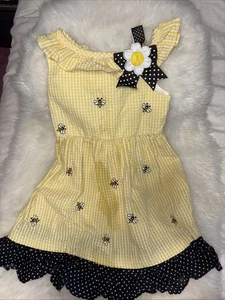 Vestito giallo bambina 4T api usato in ottime condizioni Conting Margherite GRATIS 🚢. - Foto 1 di 6