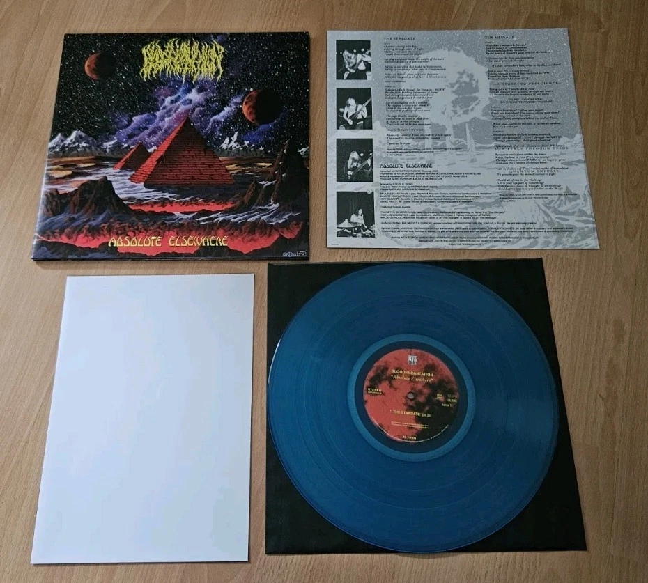 Blood Incantation "Absolute Elsewhere" vinyl ltd transparent turquoise LP poster - Image 1 of 1