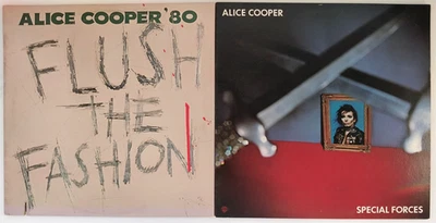 Lot 2 Alice Cooper Albums ~ FLUSH THE FASHION 1980/EX ~ SPECIAL FORCES 1981/NM - Image 1 of 4