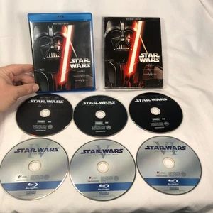 Star Wars Trilogie (Blu-ray/DVD, 2013, 6-Disc Set) mit Hülle & Case - DISCS NEUWERTIG - Bild 1 von 3