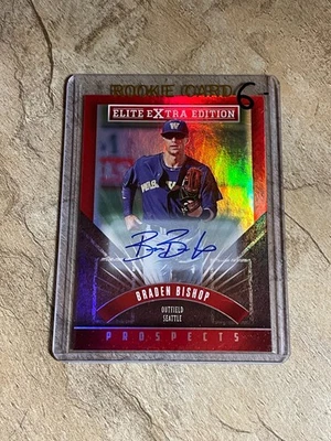 2015 Elite Extra Edition Braden Bishop Rookie Auto - Prospects - Image 1 of 2