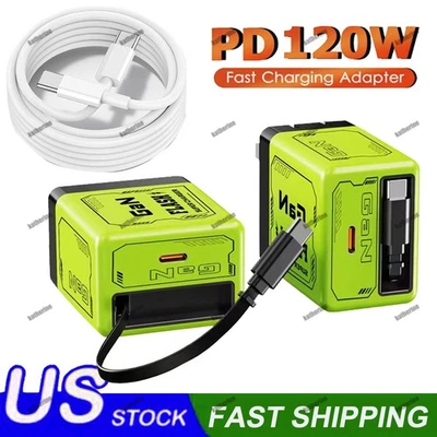 120W Fast Charging Block Type C Wall Charger For Samsung S25 S24 S23 S22 Ultra - Image 1 of 4