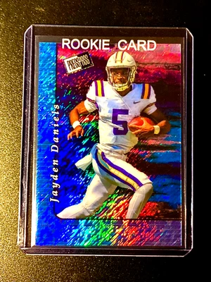 Jayden Daniels 1/1 Rookie 2024 Press Pass Prismatic Refractor Blue Commanders RC - Image 1 of 4