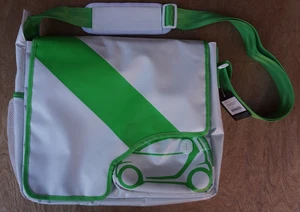 Mercedes Smart Auto weiß & grün Umhängetasche Kuriertasche, Intergral Laptoptasche - Bild 1 von 13