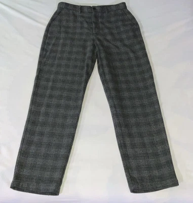 Gap Pants Gray Plaid Roomy Wool Blend Relaxed Taper Men’s 34X32 (31) - Image 1 of 4