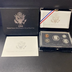 1998-S Premier Silver Proof Set U.S. Mint Original Government Packaging & COA - Picture 1 of 6