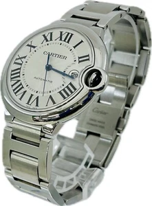Reloj Cartier Ballon Bleu W69012Z4 3001 plateado automático para hombre excelente++ A3330 - Imagen 1 de 13