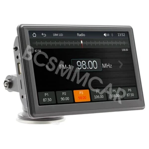 Touch Screen Car Radio Player For Apple CarPlay Android Auto Bluetooth Portable - Picture 1 of 17