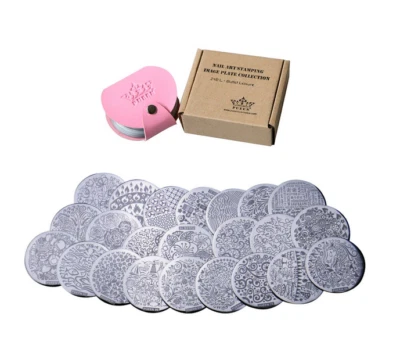 Placas de estampado de uñas plantilla de arte en uñas manicura hágalo usted mismo plantillas de diseño para mujeres Foto 1 de 3