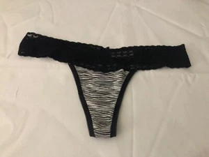 Vintage Victoria's Secret COTTON Lingerie Low-rise Thong Size S/P - Picture 1 of 7