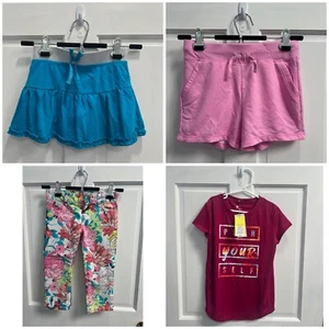 GIRLS Lot Of 4 Summer Clothes Size 7/8 Different Brands/Materials Pre Loved - Picture 1 of 12