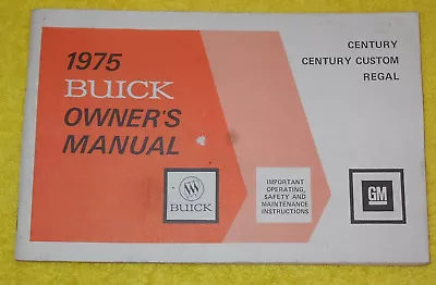 1975 Buick Century Custom Regal ORIGINAL OWNER'S MANUAL - Image 1 of 2