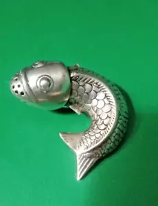 Sale di pesce sterling vintage. 2 1/4" X 2" - Foto 1 di 4