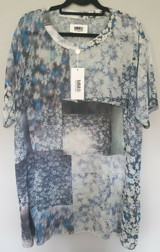 RARA T SHIRT ABITO TUNICA MAISON MARGIELA illusione ottica stampa foto oversize