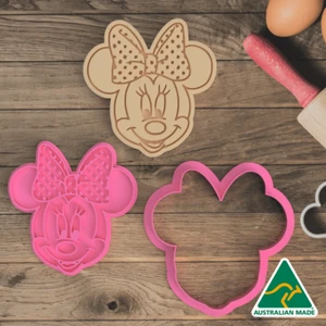 Minnie Face Cookie Cutter and Embosser Stamp - Bild 1 von 4
