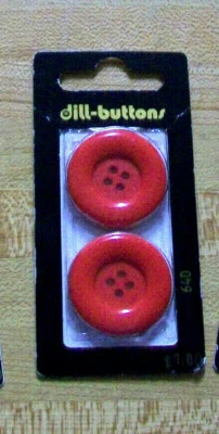 SETS OF VINTAGE DILL BUTTONS FROM GERMANY MINT NEW ON CARDS--2 COLOR CHOICES - Image 1 of 3