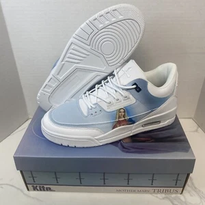 Kito Wares Jordan 3 Estilo Madre Mary Tributo Hombres Talla 9 Nuevo con Caja Raro Blanco - Imagen 1 de 18
