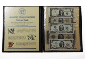 Morgan Mint America's Unique Paper Currency Colored Seals 5 Note Set with COA - Picture 1 of 8