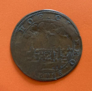 1648 SPANISH-NETHERLANDS "KING PHILLIP OF SPAIN" JETON RARE. - Picture 1 of 2