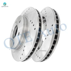 Front 304.8mm Drilled Slotted Disc Brake Rotors For 2000-2006 GMC Yukon XL 1500 - Picture 1 of 8