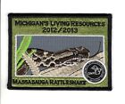 2012 MICHIGAN LIVING RESOURCE MASSASAUGA RATTLESNAKE PATCH-DEER-TURKEY-BEAR