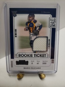 2021 Panini Contenders Baseball Rookie Ticket Relic Mario Feliciano RTJ-MF
