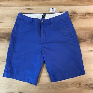 Pantalones Cortos Polo Ralph Lauren Para Hombre 32 Golf Chino Azul Frente Plano 9" Algodón - Imagen 1 de 8